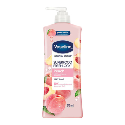 لوسیون بدن هلو و ویتامین E وازلین Vaseline Superfood Freshlock Peach & Vitamin E (320ml)